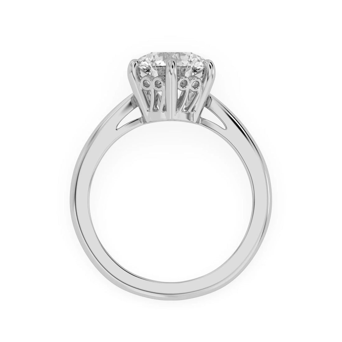 OctaPearl 1.5 ct Round Lab Grown Diamond Solitaire Engagement Ring