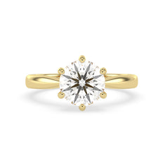 OctaPearl 1.5 ct Round Lab Grown Diamond Solitaire Engagement Ring