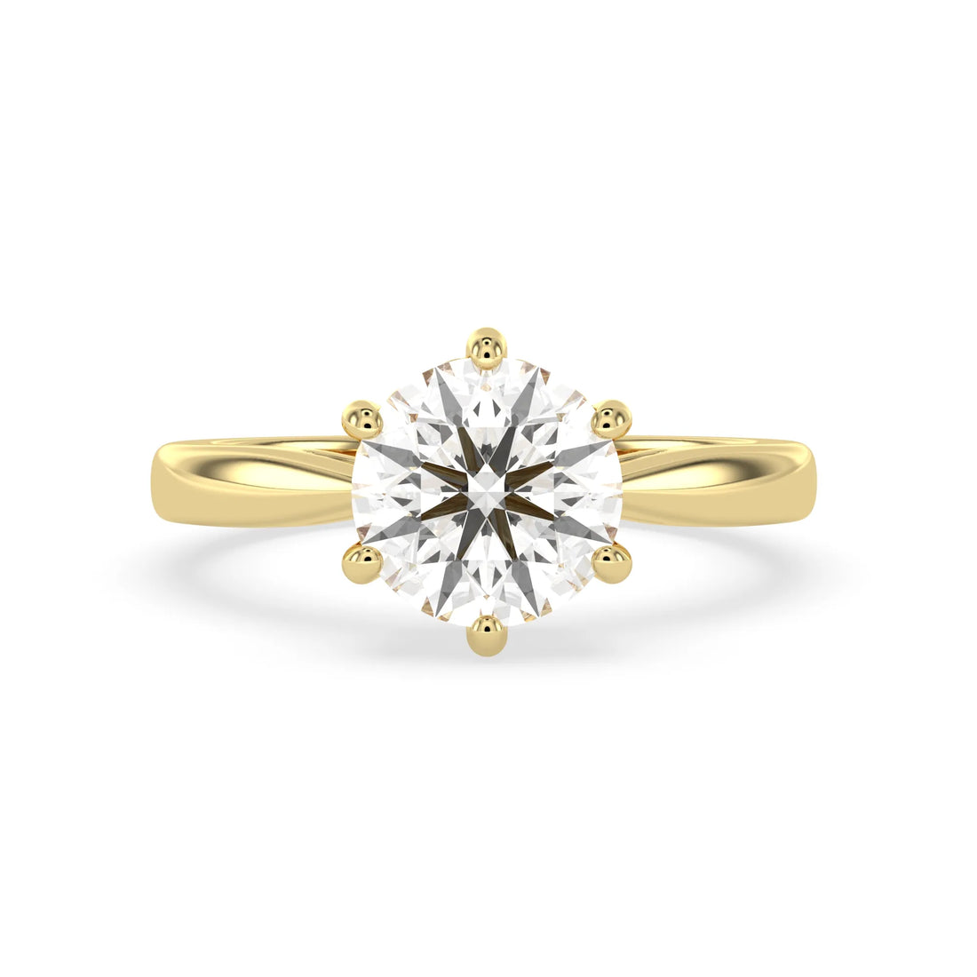 OctaPearl 1.5 ct Round Lab Grown Diamond Solitaire Engagement Ring