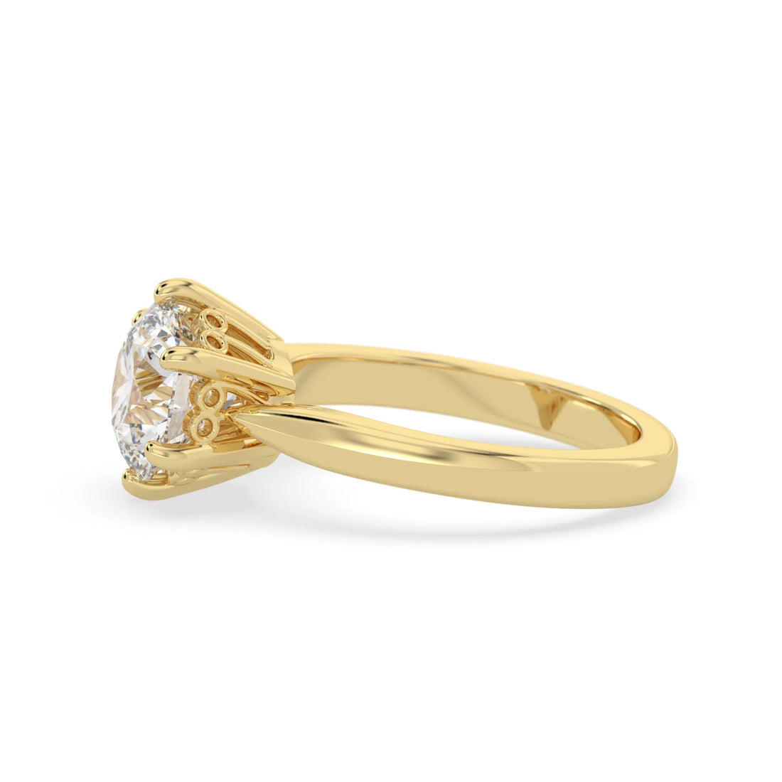 OctaPearl 1.5 ct Round Lab Grown Diamond Solitaire Engagement Ring