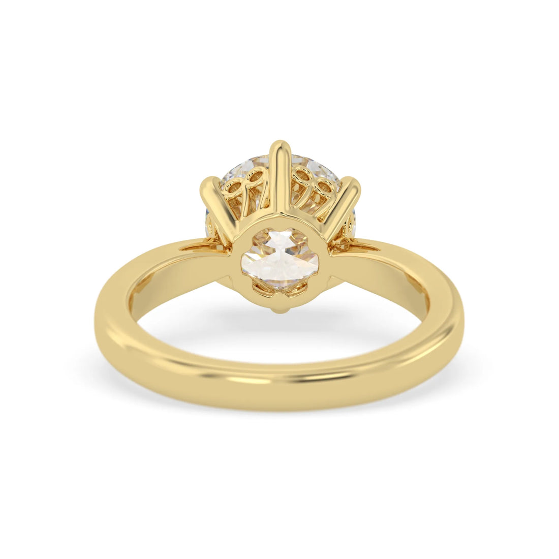 OctaPearl 1.5 ct Round Lab Grown Diamond Solitaire Engagement Ring