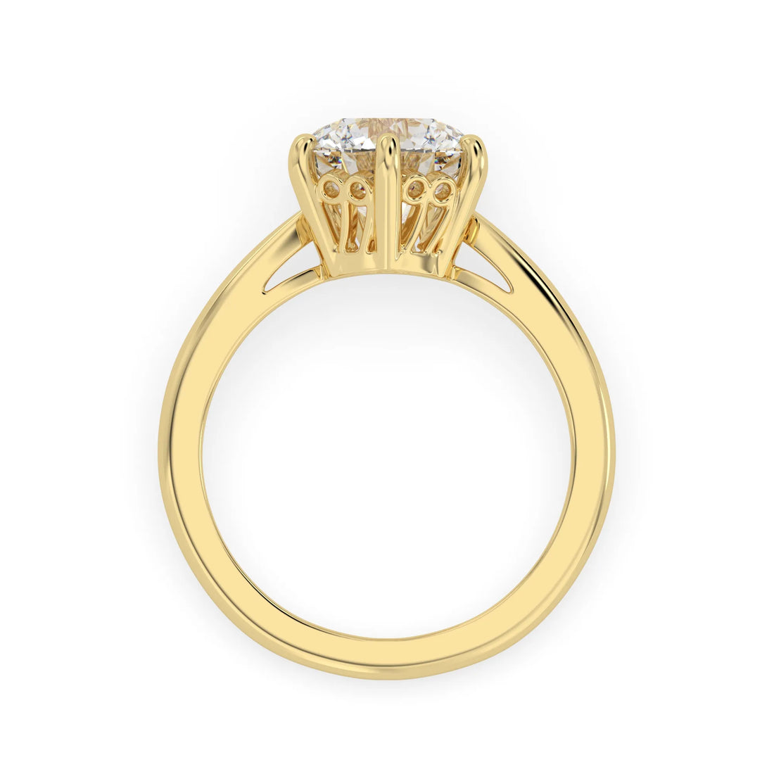OctaPearl 1.5 ct Round Lab Grown Diamond Solitaire Engagement Ring