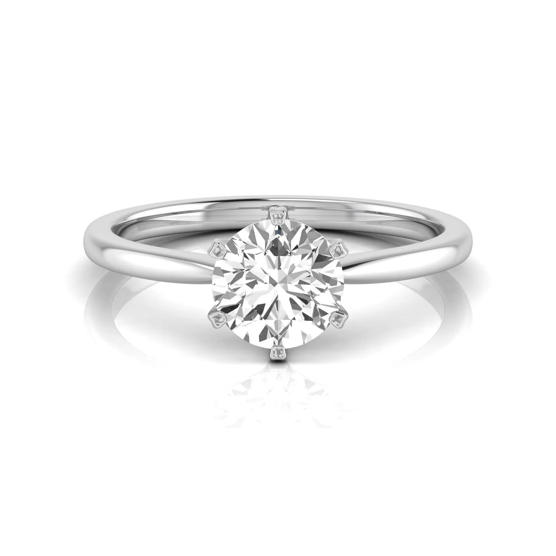 OctaPearl 1.5 ct Round Six Prong Set Lab Grown Diamond Solitaire Engagement Ring
