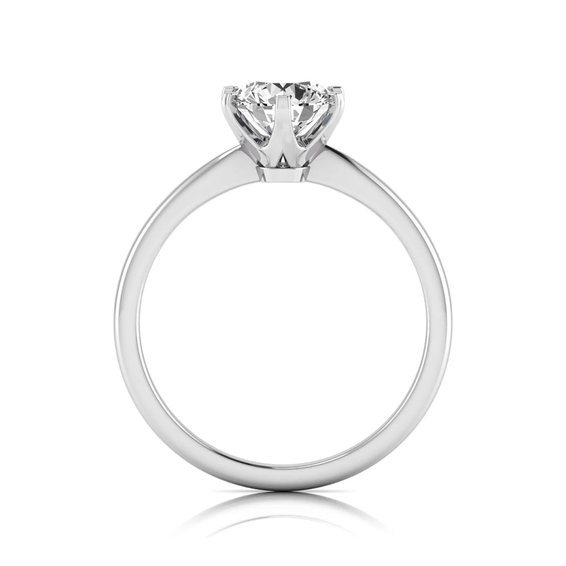 OctaPearl 1.5 ct Round Six Prong Set Lab Grown Diamond Solitaire Engagement Ring