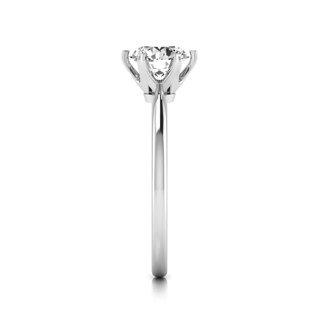 OctaPearl 1.5 ct Round Six Prong Set Lab Grown Diamond Solitaire Engagement Ring