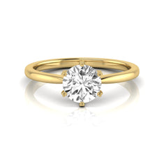 OctaPearl 1.5 ct Round Six Prong Set Lab Grown Diamond Solitaire Engagement Ring
