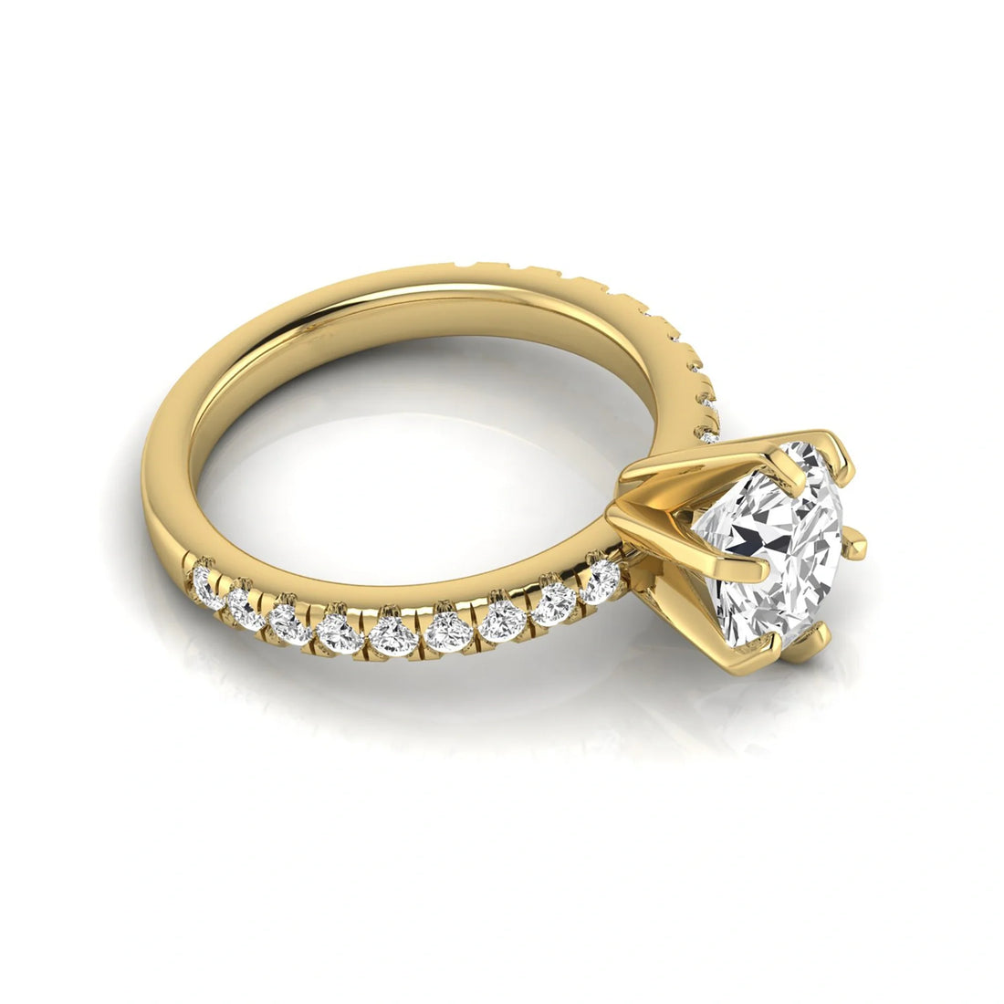 OctaPearl 2.5 ct Round Solitaire Accent Lab Grown Diamond Engagement Ring