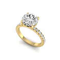 OctaPearl 4 ct Round Solitaire Accent Lab Grown Diamond Engagement Ring - alternate view