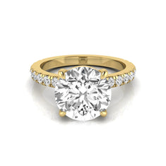 OctaPearl 4 ct Round Solitaire Accent Lab Grown Diamond Engagement Ring
