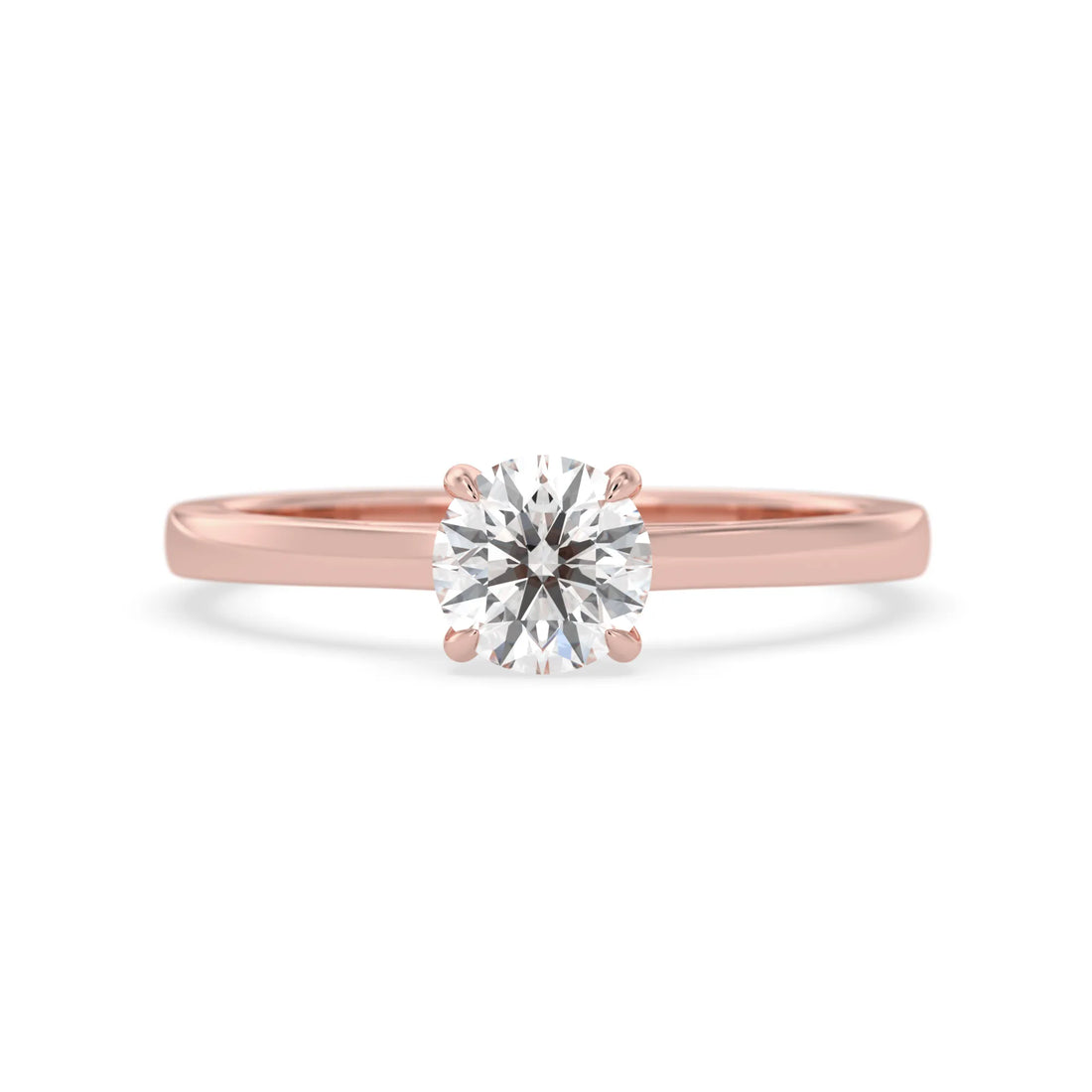 OctaPearl 1 ct Round Lab Grown Diamond Solitaire Engagement Ring