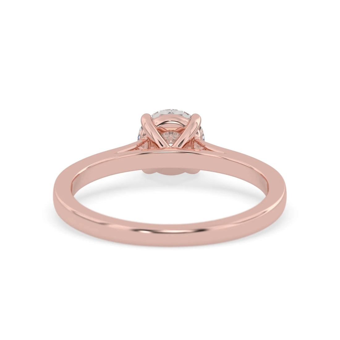 OctaPearl 1 ct Round Lab Grown Diamond Solitaire Engagement Ring