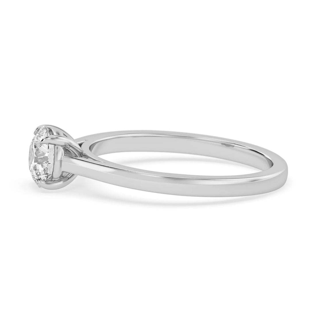 OctaPearl 1 ct Round Lab Grown Diamond Solitaire Engagement Ring