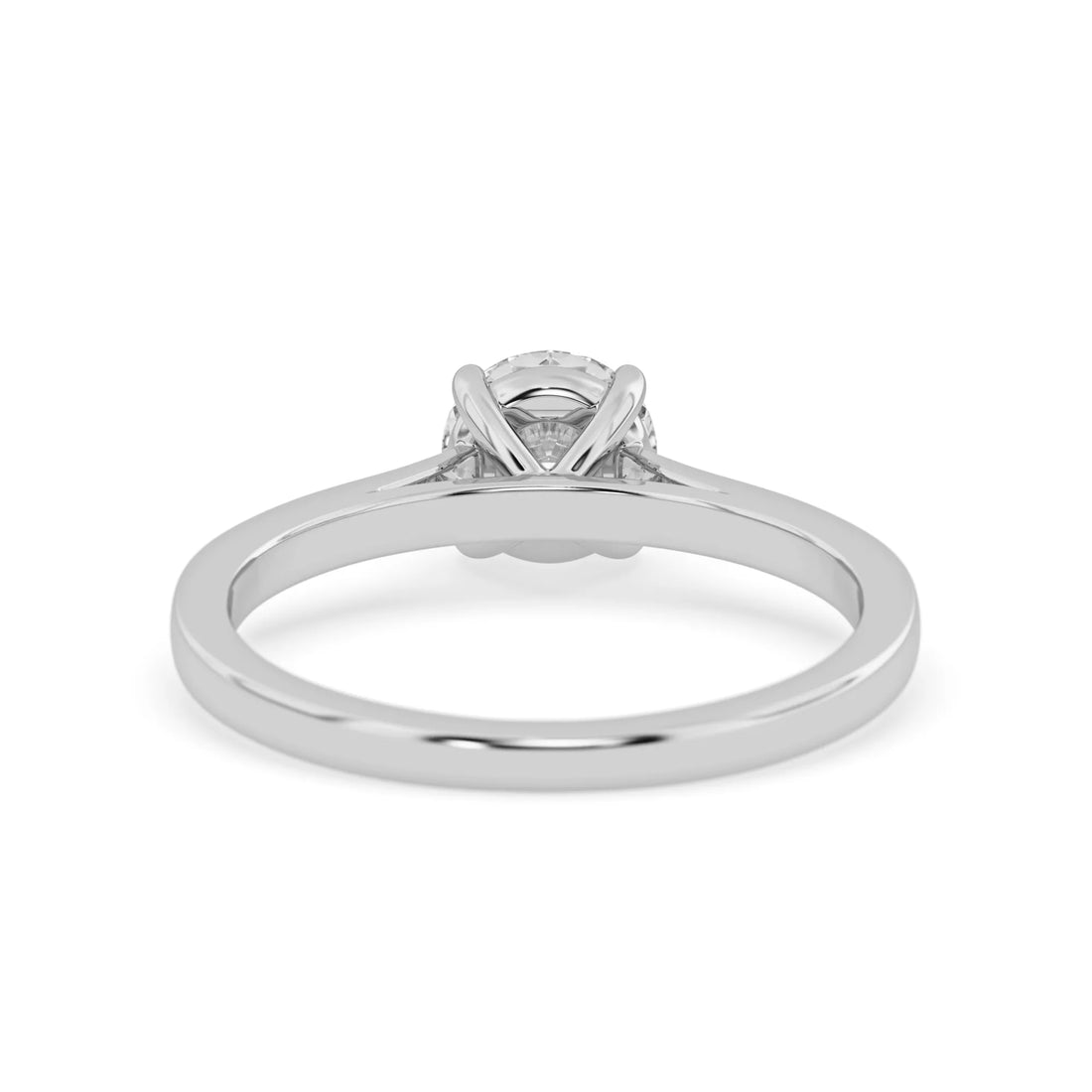 OctaPearl 1 ct Round Lab Grown Diamond Solitaire Engagement Ring