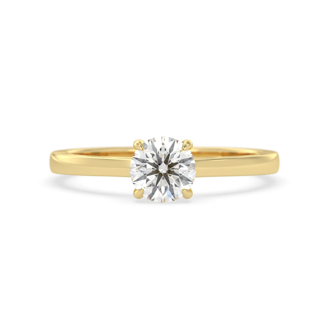 OctaPearl 1 ct Round Lab Grown Diamond Solitaire Engagement Ring