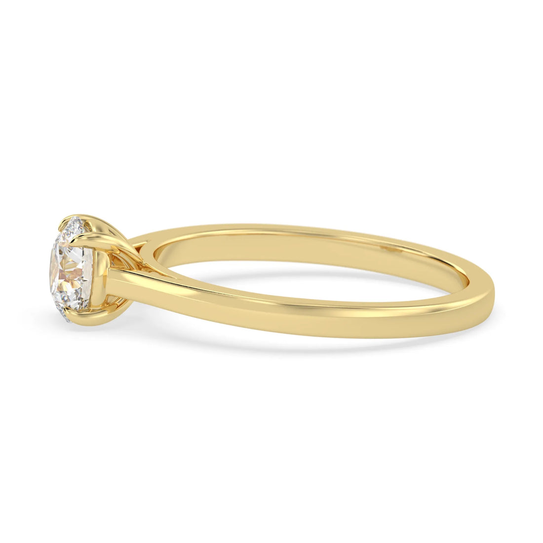 OctaPearl 1 ct Round Lab Grown Diamond Solitaire Engagement Ring