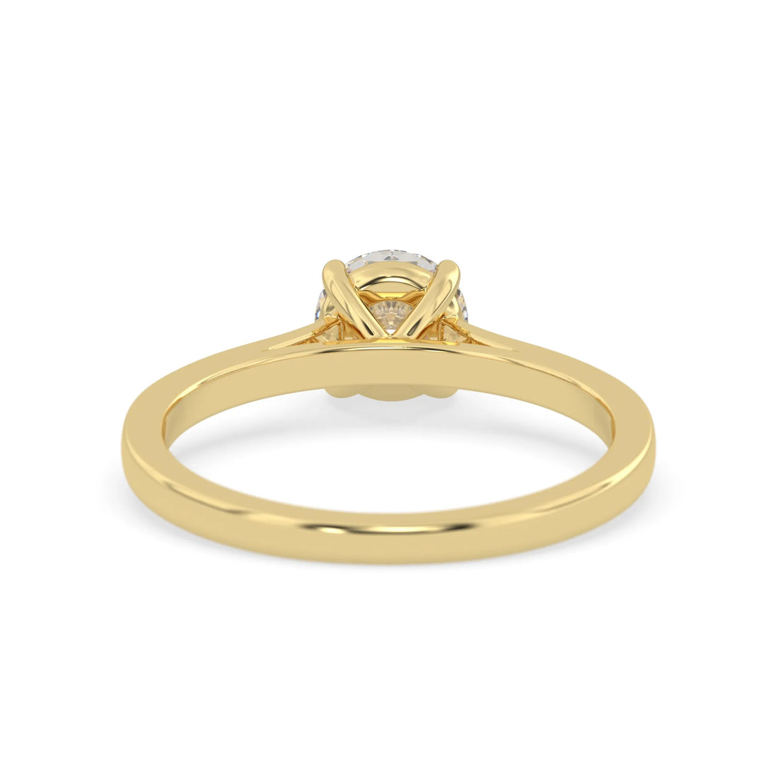 OctaPearl 1 ct Round Lab Grown Diamond Solitaire Engagement Ring