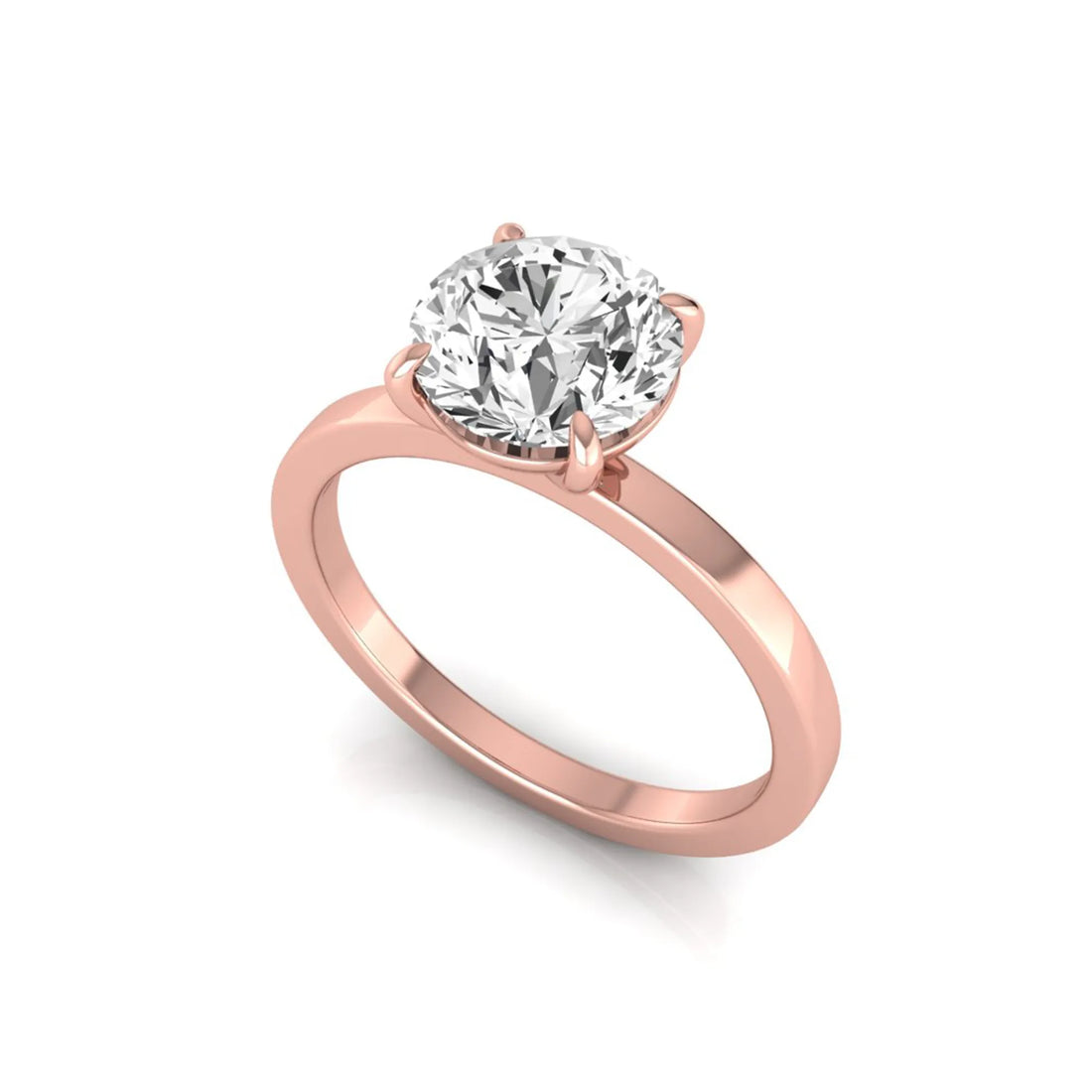 OctaPearl 2 ct Round Solitaire Lab Grown Diamond Engagement Ring