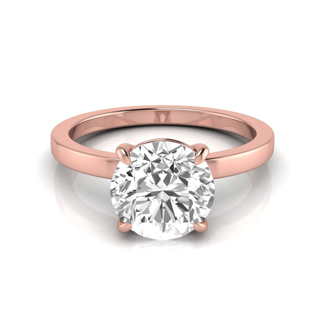 OctaPearl 2 ct Round Solitaire Lab Grown Diamond Engagement Ring