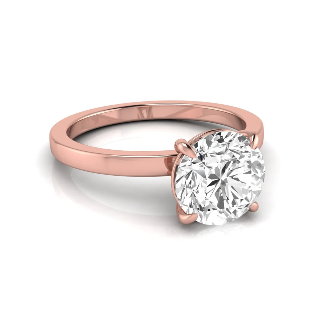 OctaPearl 2 ct Round Solitaire Lab Grown Diamond Engagement Ring