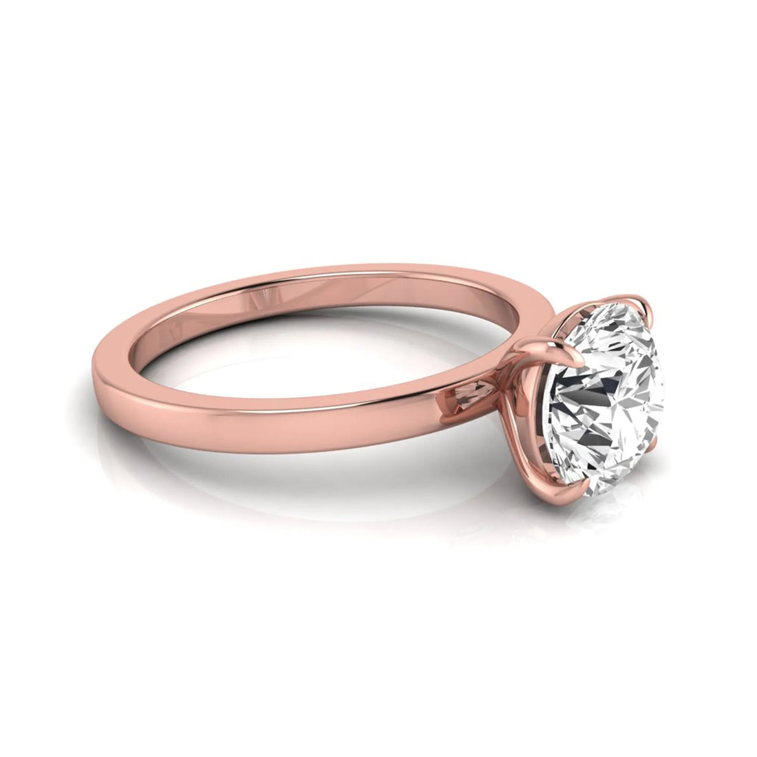 OctaPearl 2 ct Round Solitaire Lab Grown Diamond Engagement Ring