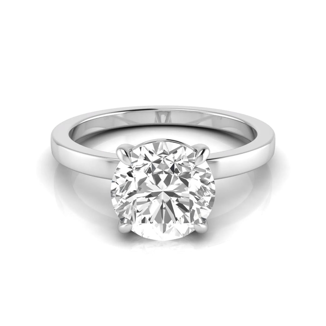 OctaPearl 2 ct Round Solitaire Lab Grown Diamond Engagement Ring