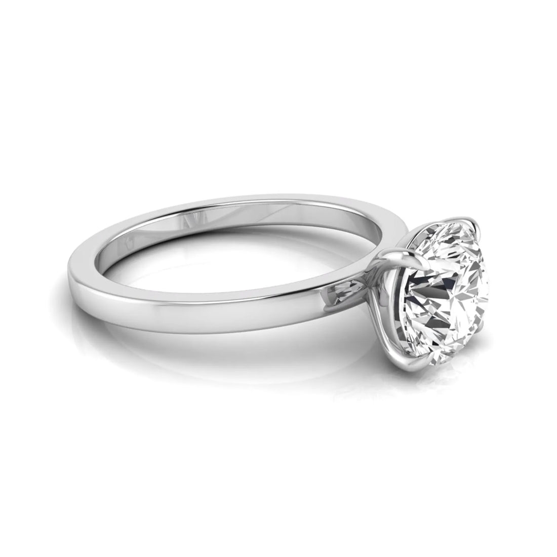 OctaPearl 2 ct Round Solitaire Lab Grown Diamond Engagement Ring