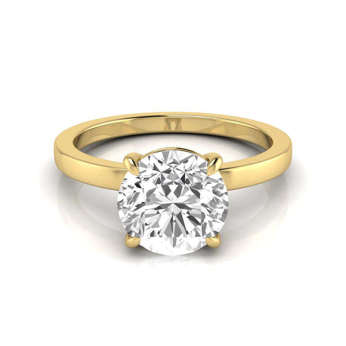 OctaPearl 2 ct Round Solitaire Lab Grown Diamond Engagement Ring