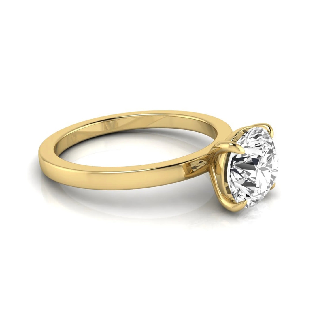 OctaPearl 2 ct Round Solitaire Lab Grown Diamond Engagement Ring