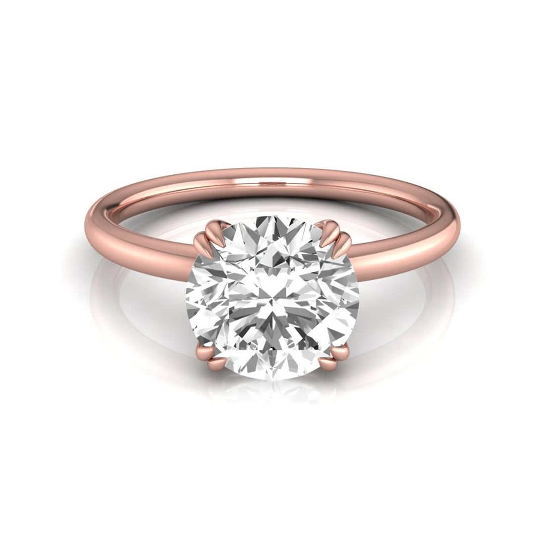 OctaPearl 2 ct Round Solitaire Lab Grown Diamond Engagement Ring