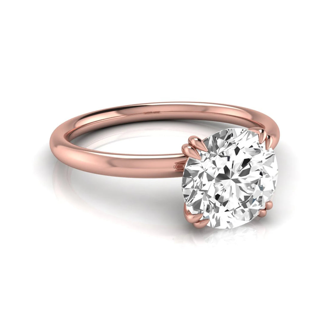 OctaPearl 2 ct Round Solitaire Lab Grown Diamond Engagement Ring