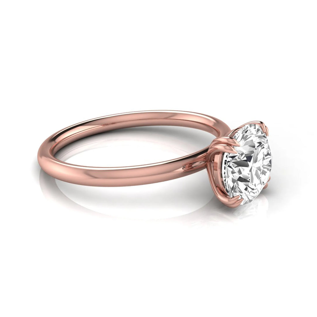 OctaPearl 2 ct Round Solitaire Lab Grown Diamond Engagement Ring