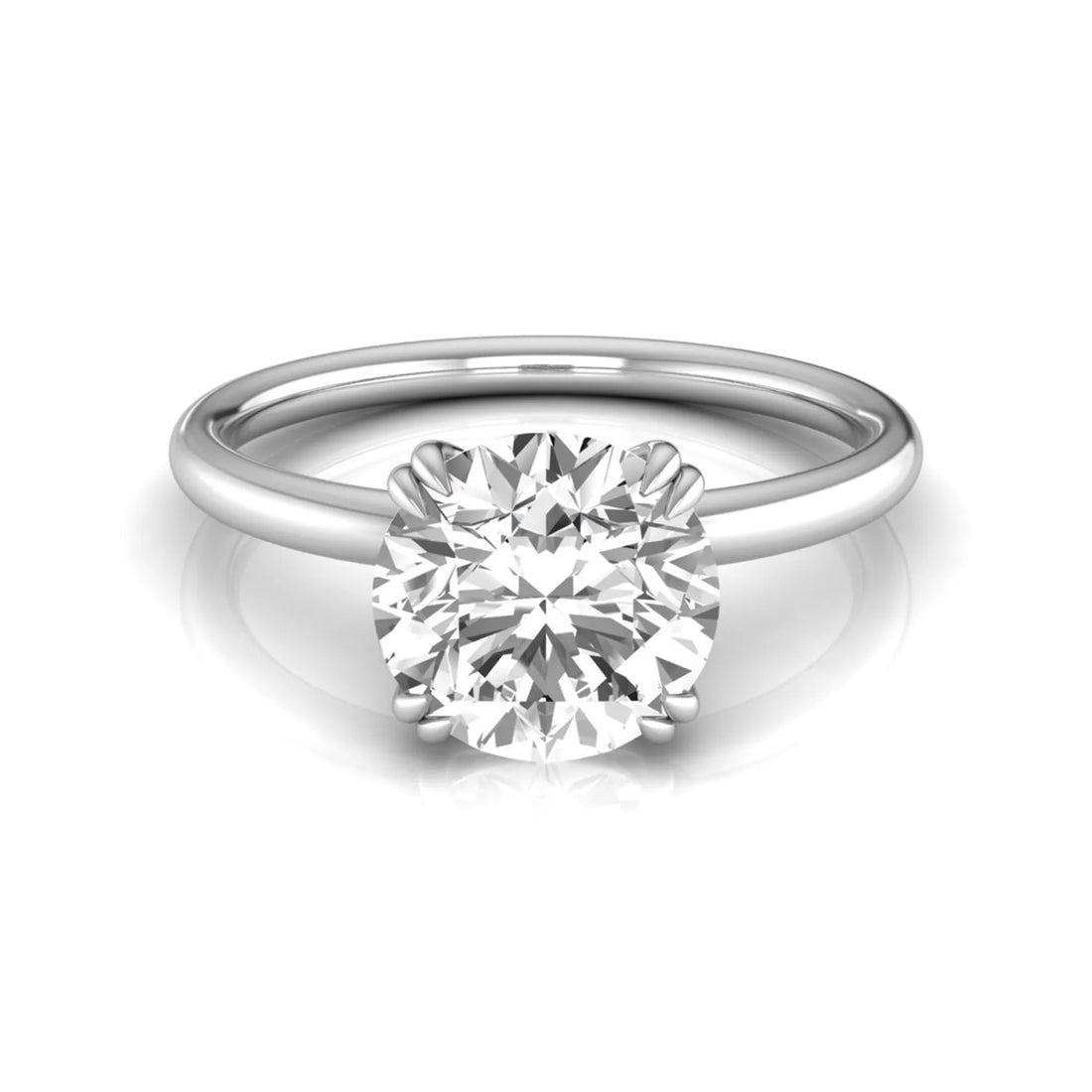OctaPearl 2 ct Round Solitaire Lab Grown Diamond Engagement Ring