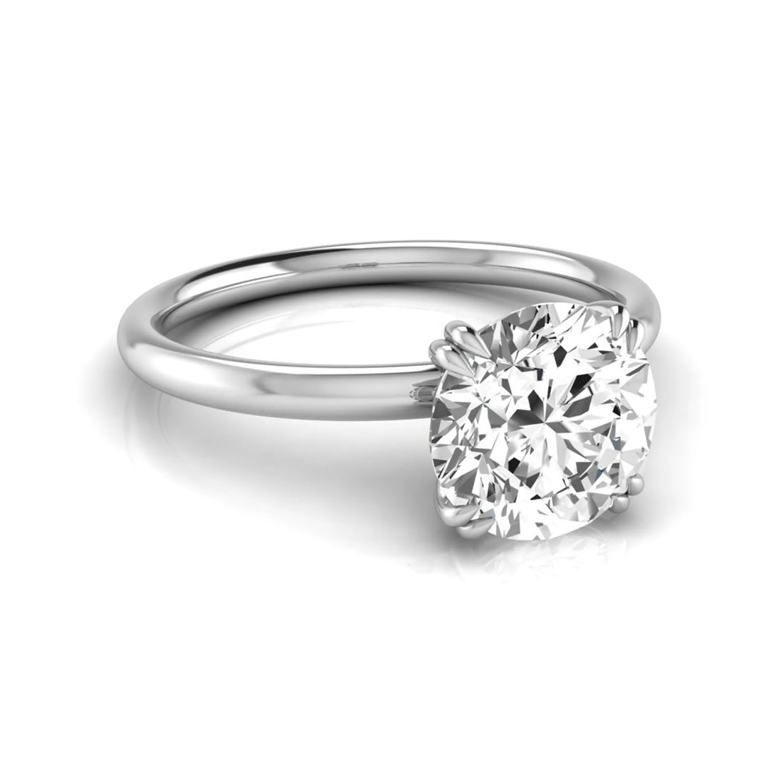 OctaPearl 2 ct Round Solitaire Lab Grown Diamond Engagement Ring