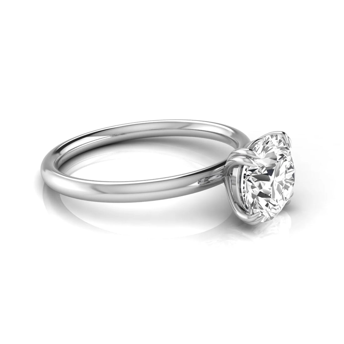 OctaPearl 2 ct Round Solitaire Lab Grown Diamond Engagement Ring