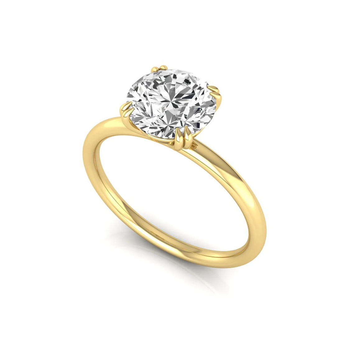 OctaPearl 2 ct Round Solitaire Lab Grown Diamond Engagement Ring