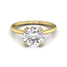 OctaPearl 2 ct Round Solitaire Lab Grown Diamond Engagement Ring