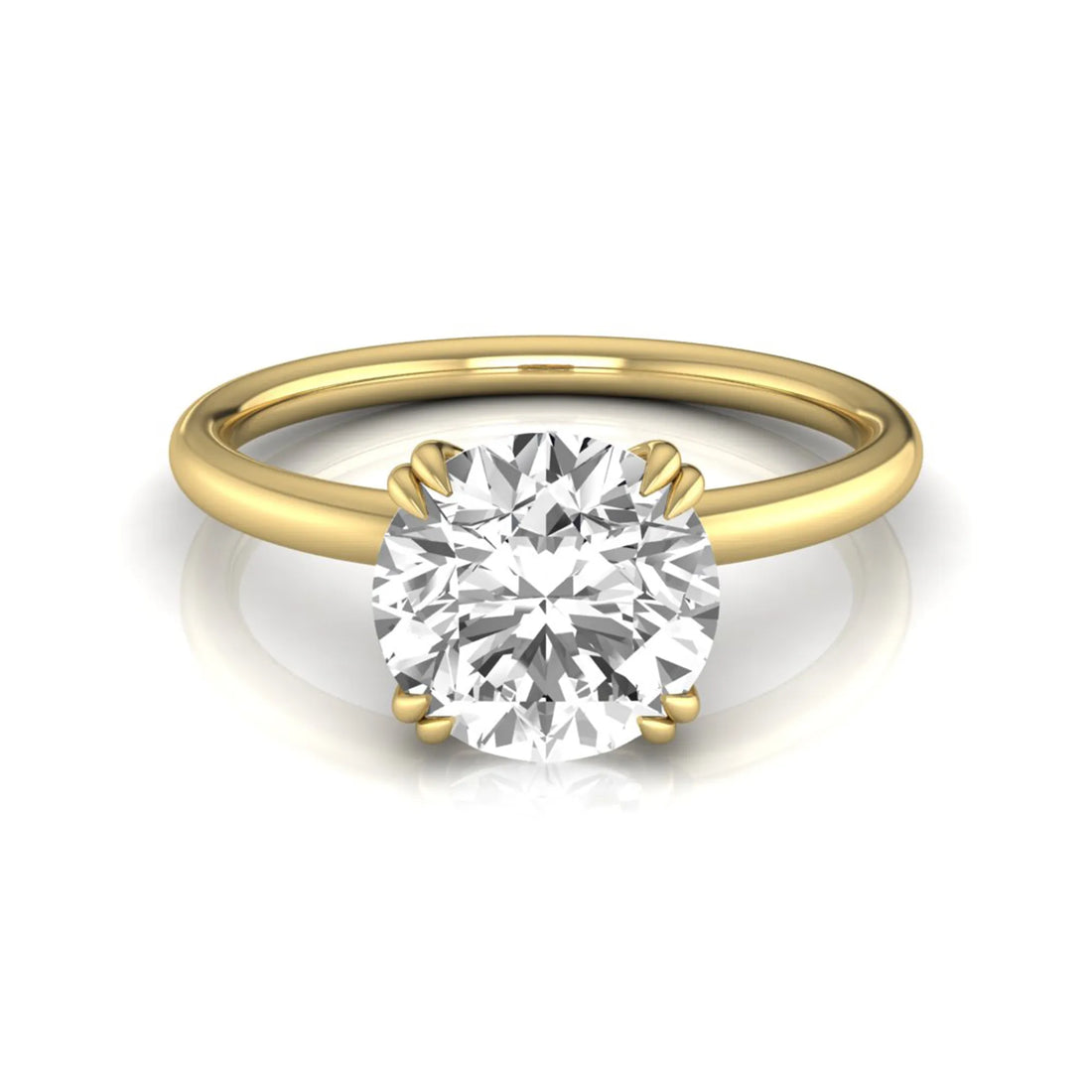OctaPearl 2 ct Round Solitaire Lab Grown Diamond Engagement Ring