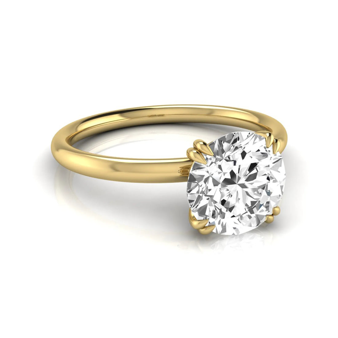 OctaPearl 2 ct Round Solitaire Lab Grown Diamond Engagement Ring