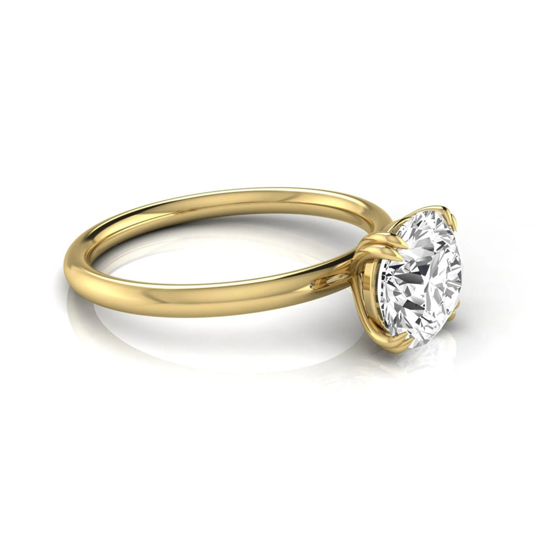 OctaPearl 2 ct Round Solitaire Lab Grown Diamond Engagement Ring