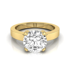 OctaPearl 3 ct Round Cut Solitaire Lab Grown Diamond Engagement Ring