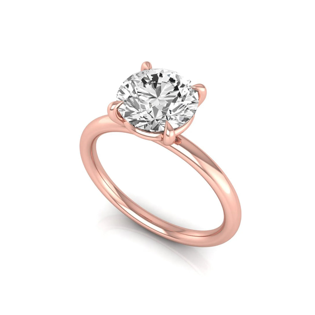 OctaPearl 2 ct Round Solitaire Lab Grown Diamond Engagement Ring