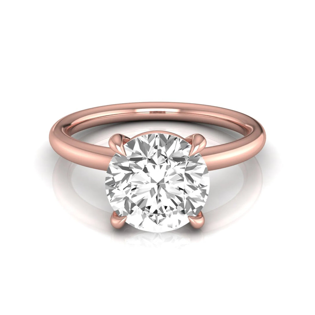 OctaPearl 2 ct Round Solitaire Lab Grown Diamond Engagement Ring