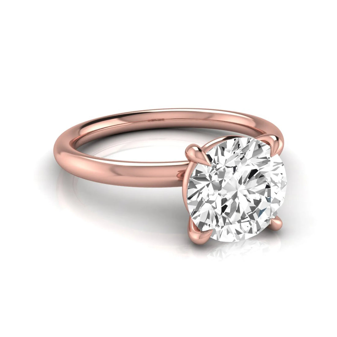 OctaPearl 2 ct Round Solitaire Lab Grown Diamond Engagement Ring