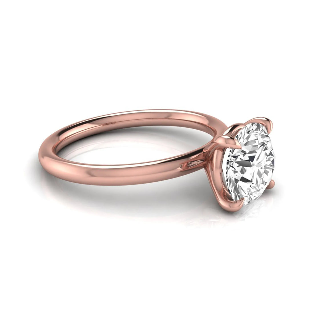 OctaPearl 2 ct Round Solitaire Lab Grown Diamond Engagement Ring