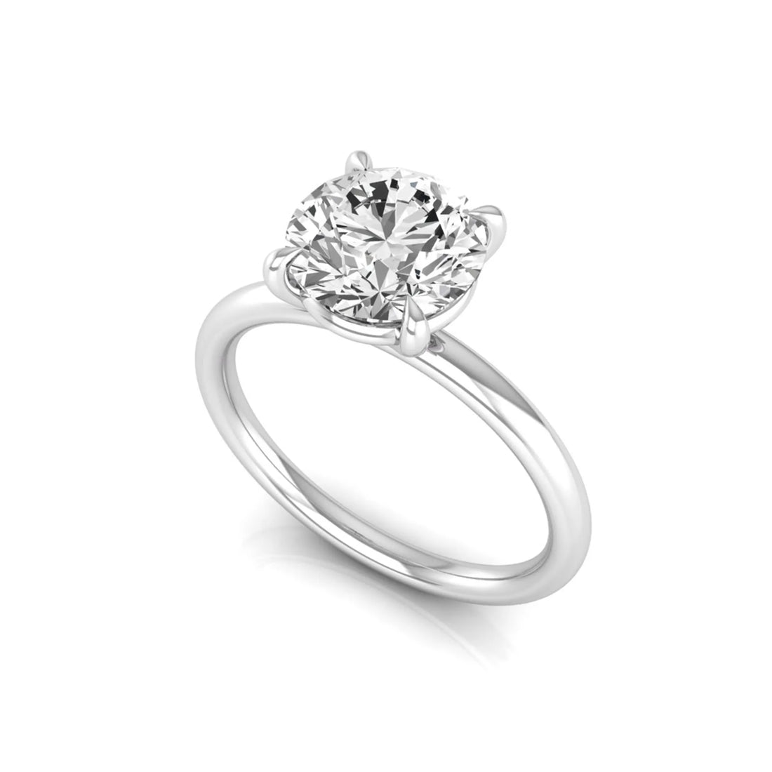 OctaPearl 2 ct Round Solitaire Lab Grown Diamond Engagement Ring