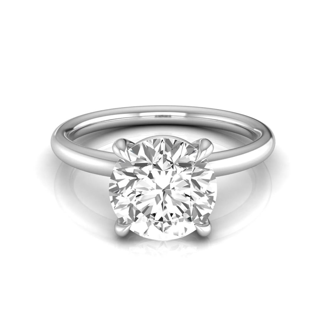 OctaPearl 2 ct Round Solitaire Lab Grown Diamond Engagement Ring