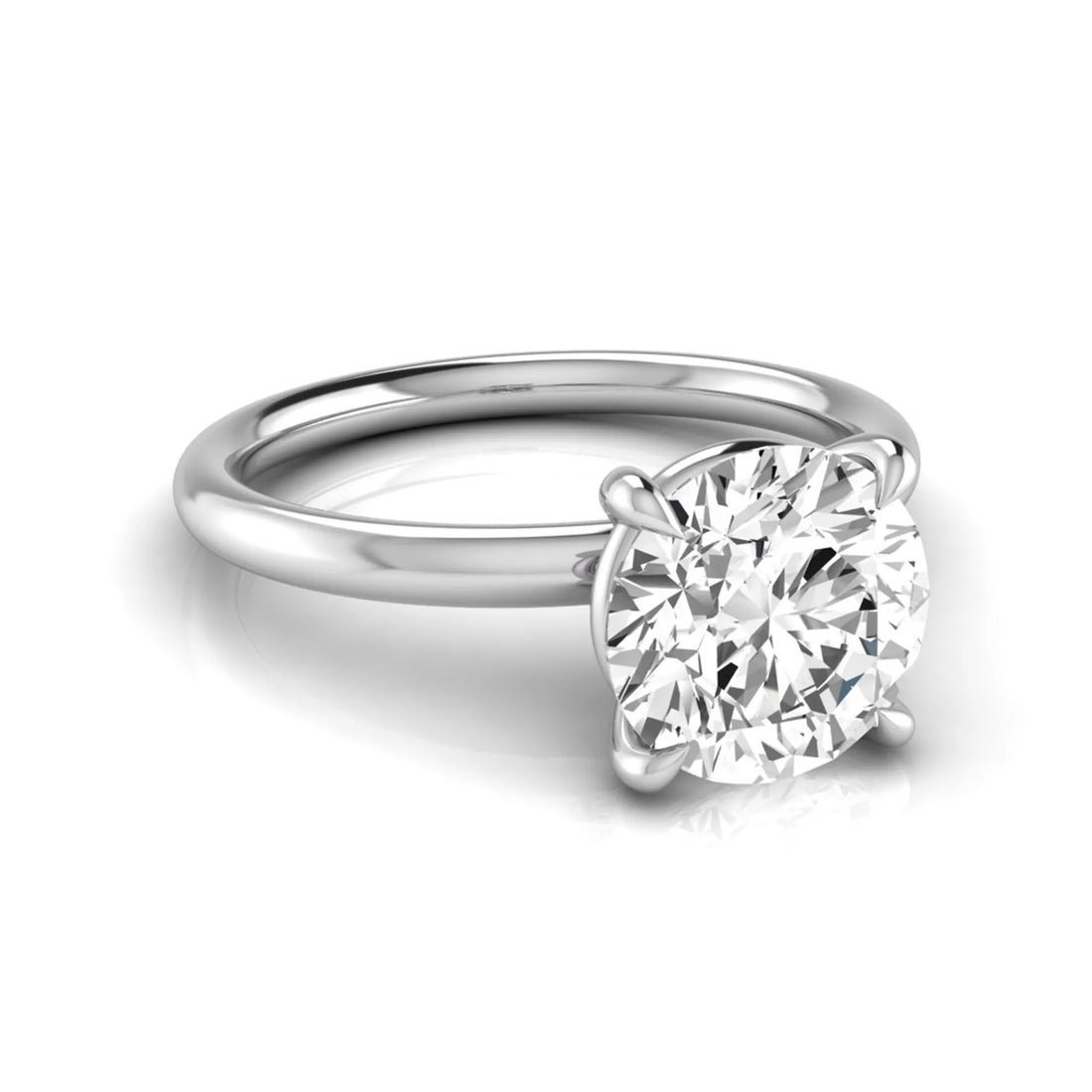OctaPearl 2 ct Round Solitaire Lab Grown Diamond Engagement Ring