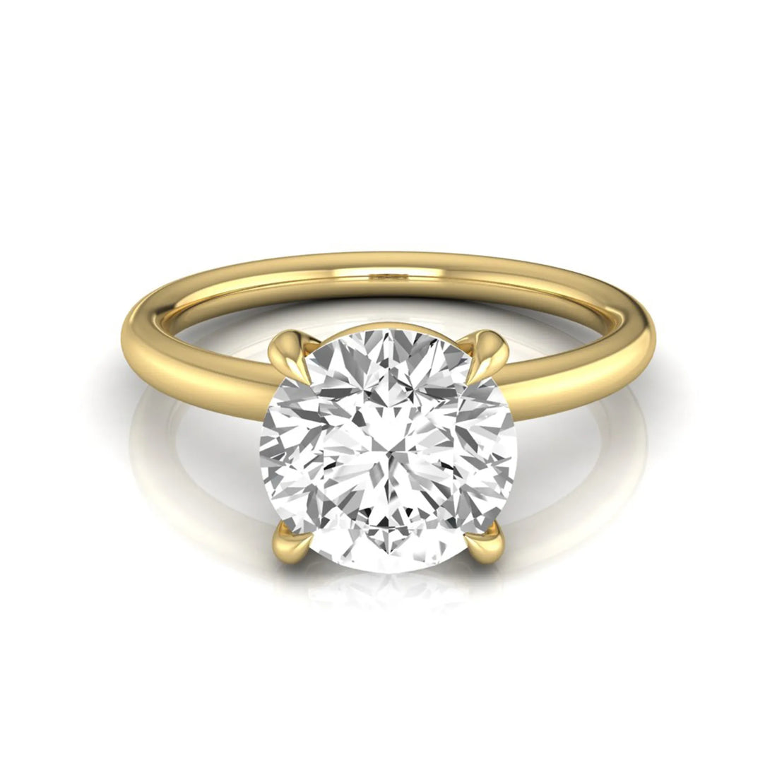 OctaPearl 2 ct Round Solitaire Lab Grown Diamond Engagement Ring