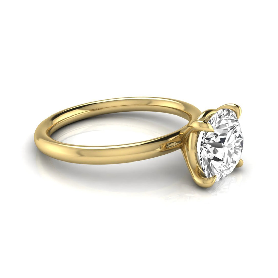 OctaPearl 2 ct Round Solitaire Lab Grown Diamond Engagement Ring