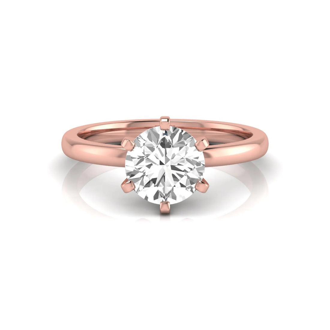 OctaPearl 2 ct Round Solitaire Lab Grown Diamond Engagement Ring